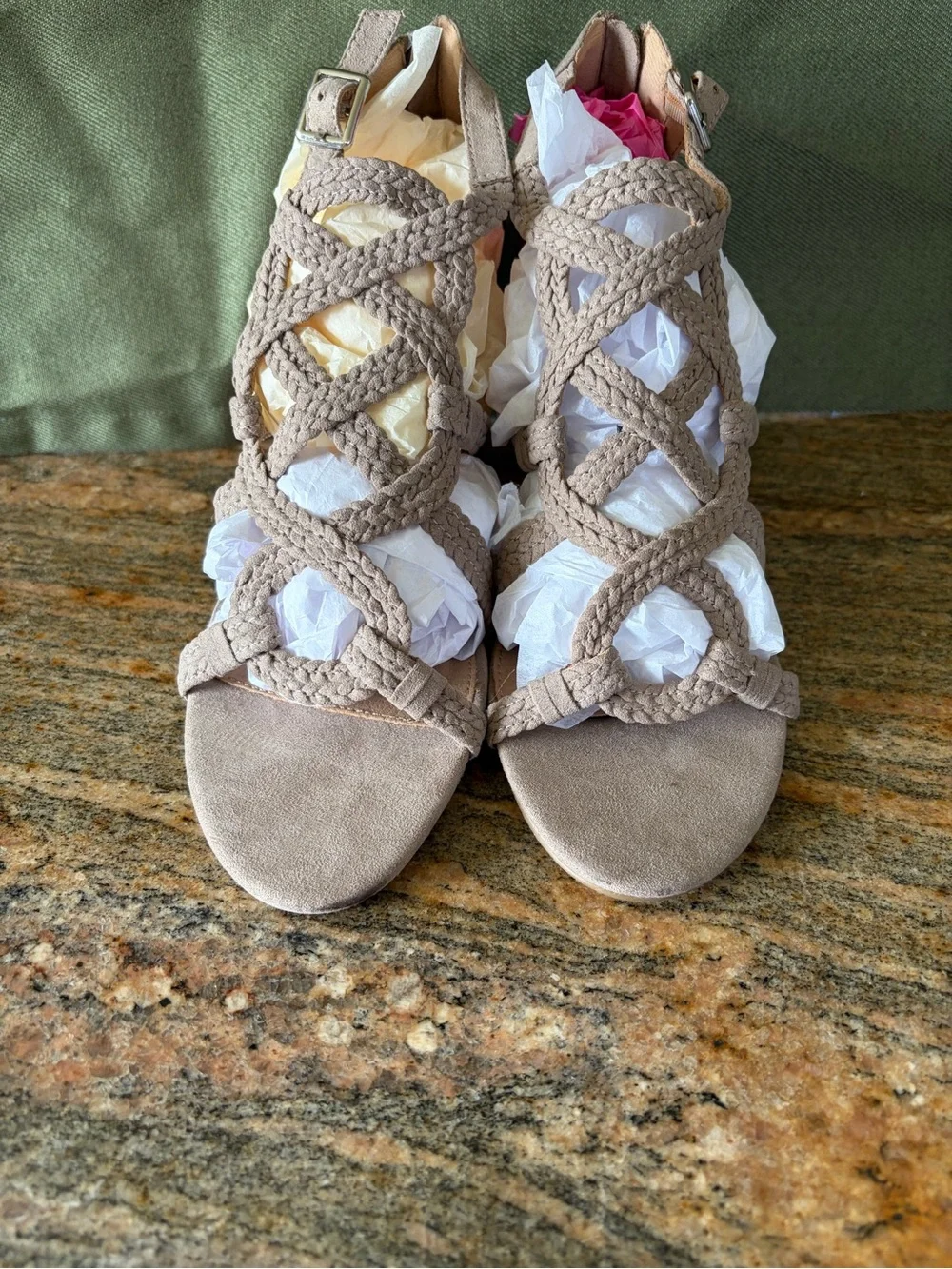Report Strappy Block Heel Sandals - Taupe Women’s Size 9